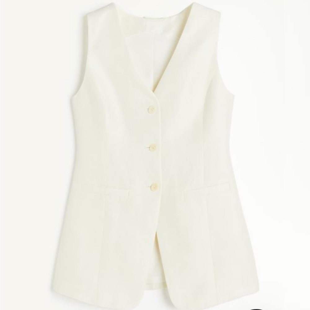H&M linen blend suit vest